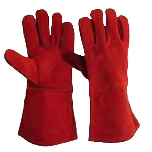 WELDING RED LEATHER HAND GLOVES